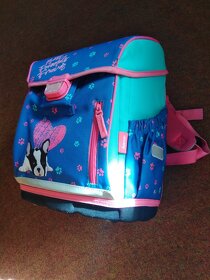 Školní aktovka Hama pro prvňáčky - motiv pejska modrá/růžová - 4