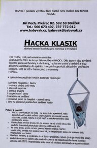 Závěsná houpačka Babyvak HACKA KLASIC (zelená) - 4