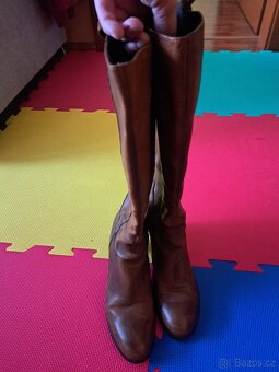 Dámské hnědé kozačky velikost 41 - 4