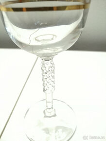 Skleničky zlatě zdobené broušené - 4