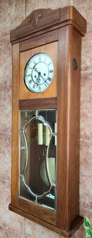 krásné zdobené secesní dvouzávažové hodiny - 4