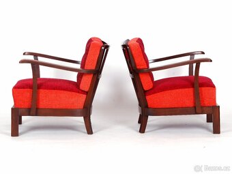 Přečalouněná párová křesla THONET, 2 ks. - 4