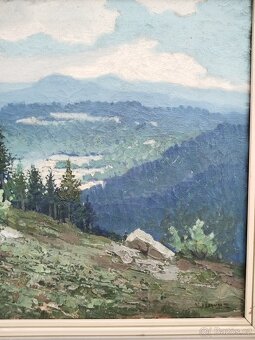 obraz KRKONOŠE, olej, sign. Karel Laube - 4