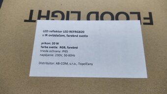 NOVÝ - RGB LED Reflektor, dálkový ovladač IP65 - 4