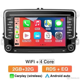 VW 7037B 7" 2DIN pro Volkswagen, Škoda, a CarPlay, 2/32GB - 4