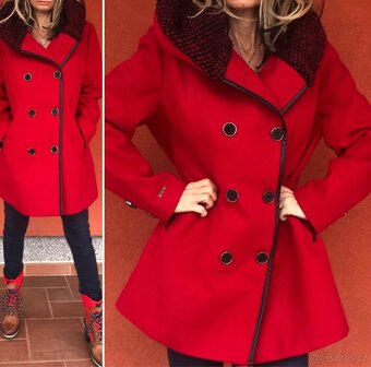 Kvalitní vlněný kabát - L/XL - 4