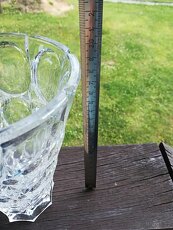 Retro skleněná váza (těžké silnostěnné sklo) - 4