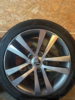 ALU Kola ŠKODA 5x112 R17 CYGNUS ZÁNOVNÍ Letní Pneu 225/45/17 - 4
