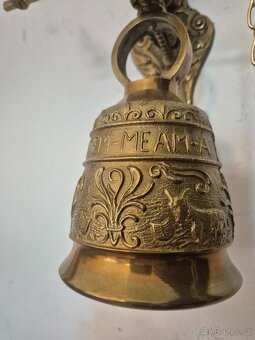 MASIVNÍ MOSAZNÝ ZVON S TÁHLEM - ZVONEK - 4