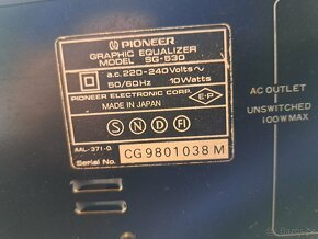 Equalizer Pioneer SG-539, 2x7 pásem - dobrý stav - 4