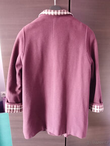 Kabát tmavěfialový s šálou - TOP STAV (vel. XL - XXXL) - 4