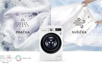 Pračka se sušičkou, LG, úzká, 8,5/5 kg, pára, AI DD, Wi-Fi - 4