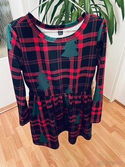 Shein krásné vánoční šaty Vánoce červené zelené vel. M - 4