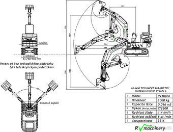 Prodám MINIBAGR RXT10PRO 1000KG MIMOOSÝ TELESKOPICKÝ - 4