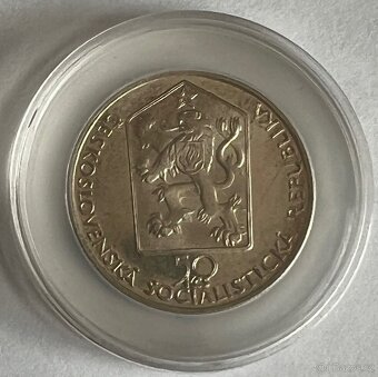 střibrná,proof,50kčs železnice Břeclav Brno, exportní balení - 4