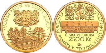 ČNB zlatá mince 2500 Kč - Vodní mlýn ve Slupi Proof - 1/4 oz - 4