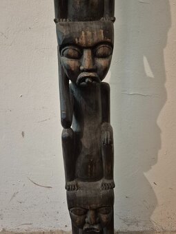 Vysoká africká socha výjimečný dekorativní kus - 4