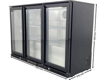 Podbarová lednice 1350 x 540 x 900 mm - s otevíracími dveřmi - 4