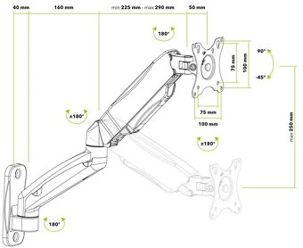 AlzaErgo Arm S41B Wall - 4