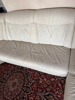 Světlá kožená sedačka do Účka, 4979 - 4