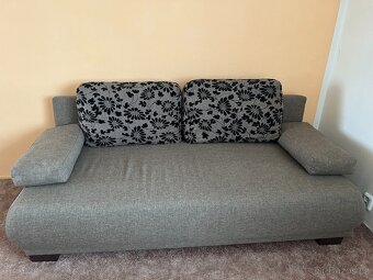 Šedá rozkládací sedačka s úložným prostorem - 4