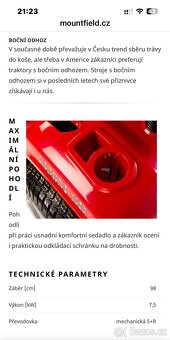 ZAHRADNÍ TRAKTOR MTF 1438 M- SD - 4