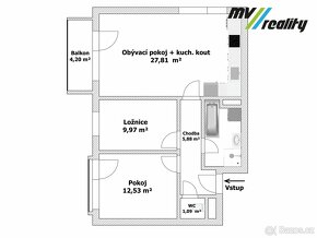 Milovice, prodej bytu 3+kk s balkonem - 67m2, okres Nymburk. - 4