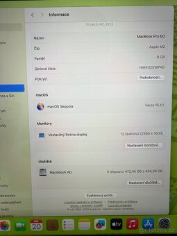 APPLE MACBOOK PRO 13” M2/8GB RAM/512GB,BATERIE 92% - 4