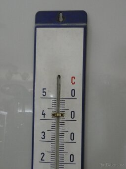 Stáry smaltovaný venkovní teploměr - 4