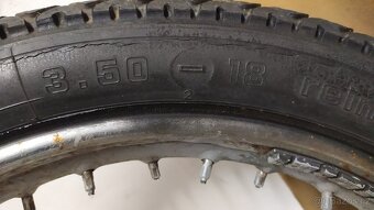Jawa/ČZ prodám použité ráfky s pneu 18" - 4