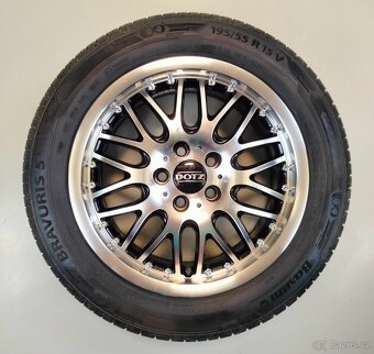Letní Dotz 6,5Jx15 5x100 ET35 pneu Barum 195/55R15 -TOP stav - 4