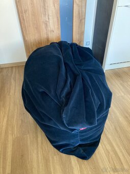 Tuli sedací vak Sofa snímatelný potah samet Královská modrá - 4