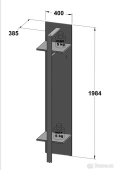 Předsíňový panel/věšák nový zabalený - 4