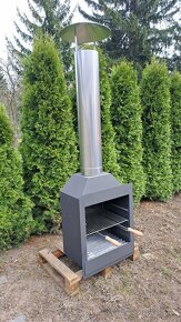 Grilovaci krbová vložka do gabionu,topeniště,udírna - 4