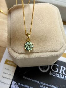 zlatý stříbrný náhrdelník moissanit diamant diamantový - 4