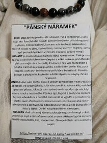 Pánský minerální náramek Obsidián, Tygří oko... - 4