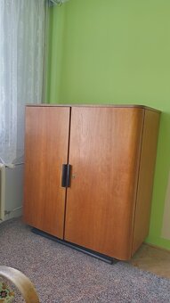 Starý sekretář 50.léta + skříň, velmi dobrý stav. - 4