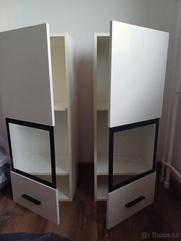 Obývací stěna bílo-černá - 4