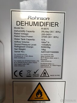 Odvlhčovač vzduchu Rohnson R-9575 Ionic + Air Purifier - 4