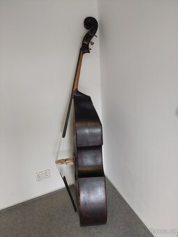 Kontrabas 4/4 dřevěný celomasiv, nádherný zvuk - 4