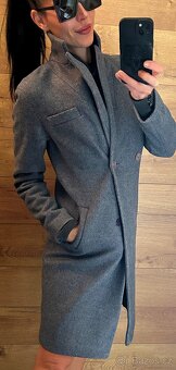 ELVI VLNĚNÝ ZIMNÍ SLIM DÁMSKÝ ELEGANTNÍ KABÁT 42 M - 4