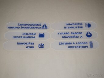 ČSAO cedulky z opravny vozidel 80. léta - 4