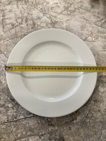 Bílé mělké talíře Suisse,pruměr 28,5cm,12ks - 4