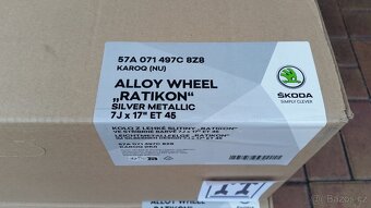 NOVÉ originální ALU kola ŠKODA 5x112 R17 Karoq Yeti Octavia - 4