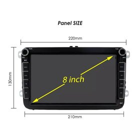 2 din autorádio navigace android 12 "8" 2+32 GB - 4
