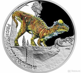 Stříbrná mince Pravěký svět - Pachycephalosaurus proof - 4