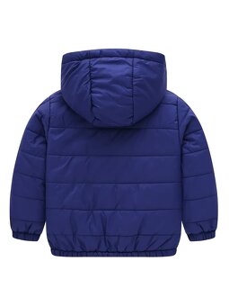 Tmavomodrá prošívaná bunda. Velikost 140 - 4