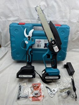 Aku nůžky na větve + Aku pila + 2x baterie SADA - 4