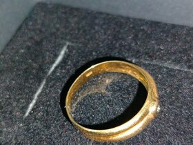 Zlaty diamantovy prsten Punc 0,585 Rozmer 54 - 4