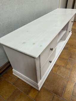 Televizní stůl 145cm, masiv, venkovský, perfektní stav - 4